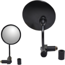 PARTS UNLIMITED Mirror - Bar End - Round - Black - 7/8" 17012