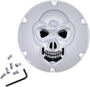 DRAG SPECIALTIES Skull Derby Cover - Chrome - 6-Hole 33-0067SKD