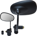 PARTS UNLIMITED Mirror - Bar End - Oval - Black - 7/8" 17013
