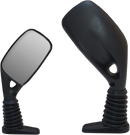 PARTS UNLIMITED Mirror - ZX - Side View - Rectangle - Black - Right - Each 17017