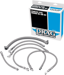 DRAG SPECIALTIES Oil Line Kit - Stainless Steel - Softail 606001