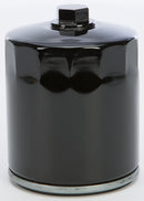 Hd Oil Filter Black Twin Cam W/Hex Nut