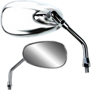 PARTS UNLIMITED Mirror - American-Style/Standard - Side View - Oval - Chrome - 5-1/2" - Each 17030