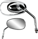 PARTS UNLIMITED Mirror - Side View - Oval - Short - Chrome 17043