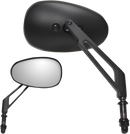 PARTS UNLIMITED Mirror - Side View - Teardrop - Short - Chrome 17045