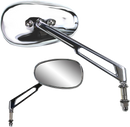 PARTS UNLIMITED Mirror - Side View - Teardrop - Long - Chrome 17047