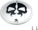 DRAG SPECIALTIES Points Cover - Chrome - Black Skull - 2 Hole - Sportster 78042