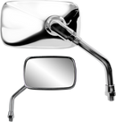PARTS UNLIMITED Mirror - Mini - Side View - Rectangle - Chrome - M10x1.25 - Each 17057
