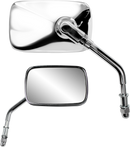 PARTS UNLIMITED Mirror - Side View - Rectangle - Short - Chrome 17059