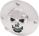 DRAG SPECIALTIES Skull Derby Cover - Chrome - 4-Hole 33-0063