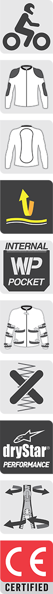 ALPINESTARS Stella Yaguara Drystar® Jacket - Black/Anthracite - Large 3213218-104-L