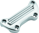 Bikers Choice 489999 Chrome Finned Handlebar Clamp with 1 Inch Bars for Harley Davidson 2008-2009 Models