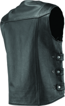 Kuryakyn River Road Plains Leather Vest for Powersports - Black, Small