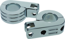 Bikers Choice Chrome Billet Highway Peg Mounts for 1.25 Inch Engine Guard - Universal Custom Fit
