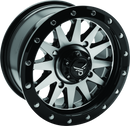 QuadBoss Wagon 14x7 4+3 4/156 Black Machined Wheel - Lightweight Aluminum Performance Rim