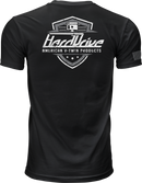 Harddrive Shield Tee Black/White Lg