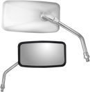 PARTS UNLIMITED Mirror - Side View - Cruiser - Yamaha - Reverse Thread - Rectangular - Stainless Steel 17086
