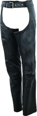 Kuryakyn River Road Plains Leather Chaps for Women - Small, Black