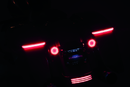 Kuryakyn Tracer LED Rear Turn Signal Inserts with Red/Red Smoke Lens for Harley Davidson FLHX and FLTRX Models