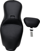 LE PERA Outcast Seat - 2-Up - With Backrest - Smooth - Black - FL '08-'23 LK-997BR