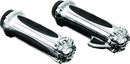 Kuryakyn Premium Zombie Grips with Throttle Boss for Throttle-By-Wire Chrome