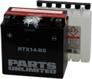 PARTS UNLIMITED AGM Battery - RTX14-BS .69 L CTX14-BS