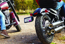 Kuryakyn Nova Side Mount License Plate Frame for Harley Davidson Models - Gloss Black (Part