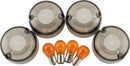 Bikers Choice 86-99 FXST and 86-01 FXD FXR Smoked Turn Signal Lens and Amber Bulb Kit for Harley-Davidson