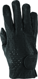 Kuryakyn River Road Tucson Perforated Leather Gloves - Small, Black