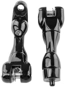 Kuryakyn Adjustable Passenger Peg Mounts for Harley-Davidson - Gloss Black, Part 10187