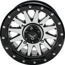 QuadBoss Wagon 14x7 4+3 4/156 Black Machined Wheel - Lightweight Aluminum Performance Rim