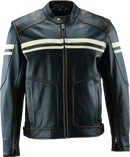 Kuryakyn River Road Hoodlum Vintage Leather Jacket for Powersports - Medium