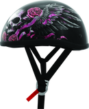 Bikers Choice Skid Lids Wild One Helmet XL – Minimalist Low-Profile Powersports Helmet with D.O.T. Certification