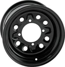 QuadBoss Steely Wheel 12x7 - 4+3 Off-Road Wheel with Black Powder Coat