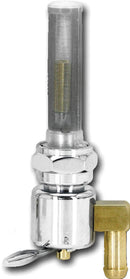 Round Petcock 22mm Bung Left Spigot Chrome