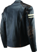 Kuryakyn River Road Hoodlum Vintage Leather Jacket for Powersports, Small