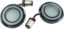 Kuryakyn Tracer LED Rear Turn Signal Inserts with Red/Red Smoke Lens for Harley Davidson FLHX and FLTRX Models