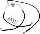 DRAG SPECIALTIES Brake Line - Front - Black - +2" - FLH '96-'07 660411-2BLK