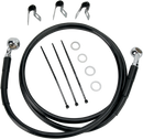 DRAG SPECIALTIES Brake Line - Front - Black - +4" - '00-'07 FLST 660214-4BLK