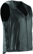 Kuryakyn River Road Plains Leather Vest for Powersports - Black, Small