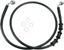 DRAG SPECIALTIES Brake Line - Front - Black - +4" 680219-4BLK