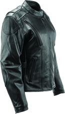 Kuryakyn River Road Race Leather Jacket for Women - Black, Small