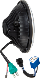 Led Headlight 7" 90w Chrome 3500/2400 Lumens