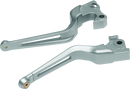Kuryakyn Dillinger Levers for Harley-Davidson Sportster – Silver and Black Aluminum Clutch and Brake Levers Part 6668