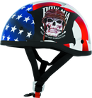 Bikers Choice Skid Lids POW MIA Original Helmet - 2XL, Low-Profile Contoured Design with D-Rings