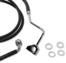 DRAG SPECIALTIES Brake Line - Front (Upper) - Black - +6" 615220-6BLK