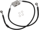 DRAG SPECIALTIES Brake Line - Front - +2" - Black - XL 614743-2BLK