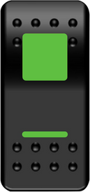 MOOSE OFFROAD Rocker Switch - On/Off - Green GNG-PWR