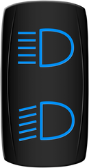 MOOSE OFFROAD Rocker Switch - Hi/Lo Beam - Blue HLB-PWR