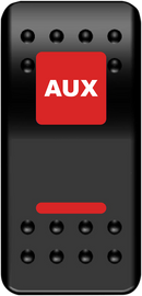 MOOSE OFFROAD Rocker Switch - Auxilary Power - Red AUX-PWR-R